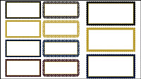 Certificate frame and badge accessories 03 - vector