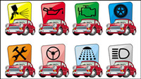Cartoon car icon - vector