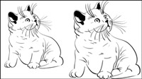 Animal material cat 05 - vector