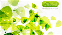 Spring green leaves 03-- vector material