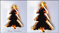 Flame burning paper effect 01 - vector material