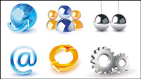 The exquisite three-dimensional icon set 01 - vector