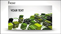 Dynamic gorgeous card background 05 - vector material