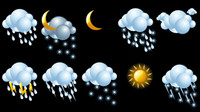 Fine weather icon 01 - vector material