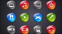Smooth soft stone icon 05 - Vector