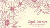 Beautiful flowers background 03 - vector material