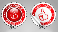Fine label 01 - vector material