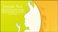 Beautiful silhouette pattern 04 - vector