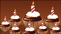 Birthday cake 03 - vector material