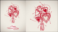 Valentine background 03 - vector material