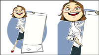 Cartoon characters 01 - Vector