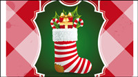 Beautiful Christmas background 01 - vector material