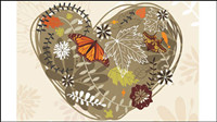 Autumn illustrations vector material 