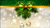 Christmas decoration background 04 - vector material
