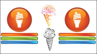 Cartoon ice cream 02 - vector material
