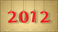 2012 WordArt background 04 - vector material
