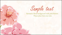 Beautiful flowers background 02 - vector material
