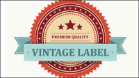 Classic retro stickers 01 - vector material