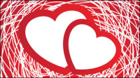 Beautiful Valentine card 05 - vector material