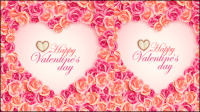 Vintage Valentine card 04 - vector material