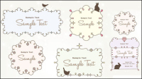 Cartoon cute lace 03 - vector material