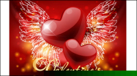 Retro Valentine card 02 - vector material