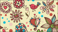Cartoon pattern background 01 - vector material