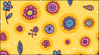 Cartoon pattern background 05 - vector material