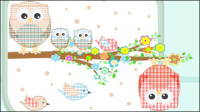 Cute cartoon illustrator 02 - vector material