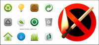 Environmental protection and the prohibition of fire material Vector icon