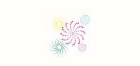 Rotating stars of color vector bar material
