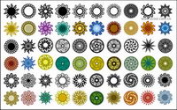 Variety of classical elements in a circular pattern vector material-2