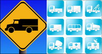 Auto icon vector material