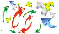 Dynamic arrow icon vector material