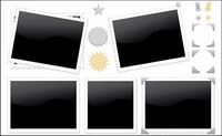 Photo stamps icon vector material