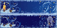 Beautiful Christmas decorations banner Vector material
