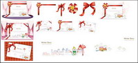 Exquisite Christmas three-dimensional greeting cards vector material