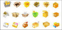 Cartons, fruit, money, packaging vector