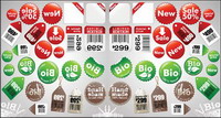 Price of brand label vector