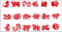 Paper-cut animal