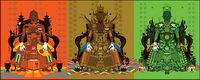 The trend of classical figures vector material