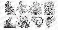 Vector pattern and trend of plant material