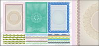Vector style security lines texture material-5