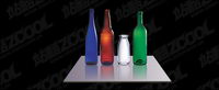 Rendering a realistic AI bottles of vector material