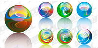 Lights crystal ball vector material