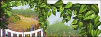 Vector material vine leaves