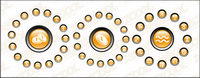Crystal circular icon vector material