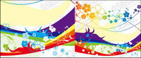bright little flowers vector