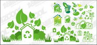 Green theme vector material