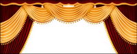 Continental curtain picture material